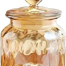 Glass Storage Jar Decorative with Lid Airtight Jar for Candy Spice Loose Tea 650ml-image-36