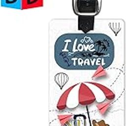 Lentikart 3D Lenticular Luggage Tag Long Single Piece |I Love Travel Adventure | Luggage/Bag/Travel ID Label Tags for Suitcase & School Bags-picture-40
