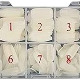 Scheibe 500 pics Style Fake Nail Art Full CoverABS Acrylic French Artificial Nail Tips (Extra White,Full Cover)-image-16