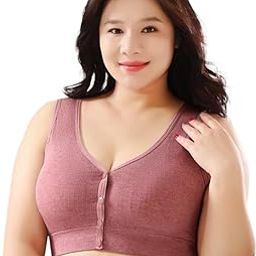 Women's Maternity Nursing Bra Wirefree Cotton Front Button Closure Breastfeeding Pregnancy Bra Underwear Comfy Bralette-image-12