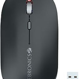 ZEBRONICS Poise Rechargeable Wireless Mouse, Dual Mode (2.4GHz + BT), Upto 1600 DPI, Silent Operation, 4 Buttons, Comfortable & Ergonomic, for Mac | Laptop | Computer (Metallic Black)-image-44