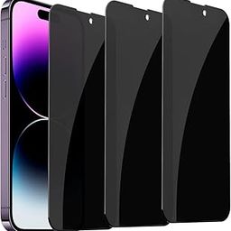 NEEPART 3 Pack Privacy Screen Protector for iPhone 14 Pro Max[6.7 inch], Sensor Protection, Dynamic Island Compatible, 9H Anti Spy Private Tempered Glass Film,-27