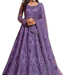 Women's Net Embroidered Semi-Stitched Lehenga Choli Sunita LH-New-picture-14