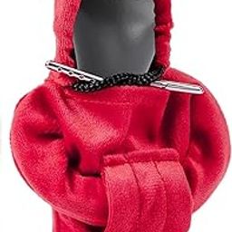 AutoBizarre Car Interior Decoration Gear Shift Knob Mini Hoodie Cover Sweater Cover 4.7 inch for All Cars, Vans & Trucks (Red)-5