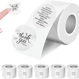 Seznik Transparent, Waterproof, Non-Tearable, Sticky Thermal Labels, Round Shape, 40mm Diameter Self-Adhesive Thermal Label (Transparent - 40mm Diameter - 450 Labels)-13