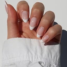 Floss Beauty Colette French Tips | Reusable Extensions | Artificial nails Set | Long Lasting Design | Glue Tabs and nail glue included | Pack of 30 Nails | Natural Looking Pink White French Tip Clean Girl Hailey Bieber Spring Summer Trendy Pinterest Aesthetic Nails-28
