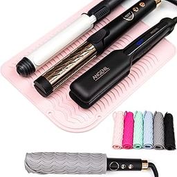 ANGENIL Travel Automatic Rotating Hair Curler Large Silicone Heat Resistant Mat, for Mini Titanium Ceramic Argan Oil Flat Iron Hair Straightener, Curling Wand Tongs, Mat Heat Resistant Gifts for Women-21