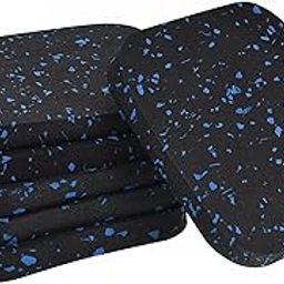 uxcell Treadmill Mat-3.9"x3.9" Exercise Equipment Mat for Floor Protection Sound Reduction, Black Blue 6Pcs-picture-21