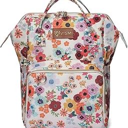 VISMIINTREND Diaper Backpack for Women | Maternity Bag |Premium Oxford Febric Baby Diaper Bag |Tote Diaper Handbag for Hospital, Travel, New Mom, New Born Baby |Travelling Diaper Bag for Mother| White-image-96