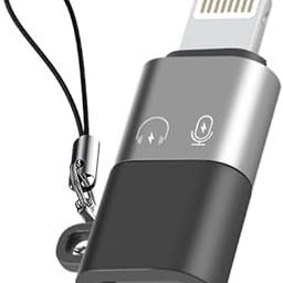 Apple [MFi Certified Lightning Male to Type-C Female Adapter for iPhone Headphone Mic Support Compatible with iPhone 14/13/ 12/11/ Mini/Pro/ProMax, SE/XS/XR/X/ 8/7/ 6/ Plus, i-Pad & Airp0ds-21