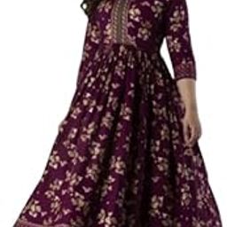 Women's Comfortable Anarkali Maternity Feeding Kurta Dress with Both Side Zippers | Pre and Post-Pregnancy & Nursing Mom Dress-image-95