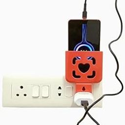 Bleaws Smart Mobile Charging Holder Wall Mount Mobile Cell Phone Charging Stand with Universal Plug Fit for All Smartphones - Multicolor-image-52