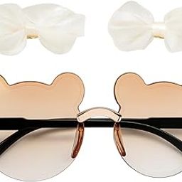 RedChimes Baby Girls 1 Sunglasses and 1 Hair Clip Set Stylish Matching Combo with Protection Goggles and Fancy Hair Accessory for Toddlers and Kids-27