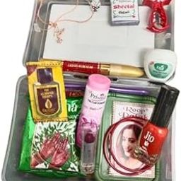 AB WORLD CLASS Solah Shringar Kit (Basic, 16 Pcs Set) | 16 Item Makeup Kit | Sixteen Embellishments | 16 Item Plastic Shringaar Kit | Solah Shringaar Makeup Kit |-image-63