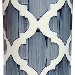 TLCAART Grey and White Ceramic Flower Vase | Barrel Vase for Decoration and Flower Arrangement | Small Vase for Living Room, Bedroom (Pack of 1)-image-26