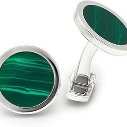 925 Sterling Silver Green Tide Crystal Cufflinks | Gift for Husband and Boyfriend | Cufflinks for Men & Boys | With Certificate of Authenticity and BIS Hallmark-image-22