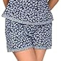 Women Pure Cotton Paisley Printed Indigo Blue Top & Shorts Set, Nightwear, Nightsuit Set, Sleepwear, Loungewear (Combo of Top and Shorts)-image-80