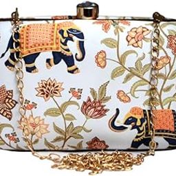 Floral Clutch Bag For Women With Detachable Chain Sling Strap-image-79