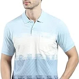 Monte Carlo Men's Regular Fit Polo T-Shirt | Striped Pattern| Half Sleeve | Collared Neck | Casual Wear T Shirt for Men's-picture-47