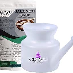 Neti Pot/Lota Kit For Yoga and Sinus, Nose Irrigation and Cleaning Combo With Neti Salt (200gm)-32