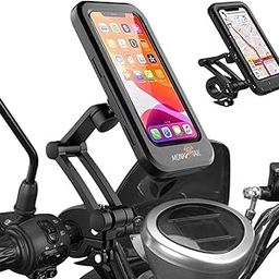 Vrunidi Enterprise Bike Mount Waterproof Cell Phone Holder 360 Rotation Motorcycle Case Universal Bicycle Handlebar Mount with Sensitive Touch Screen Fit Below 4-7.2 Inches Smartphone-picture-27