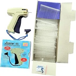 Jasol tag Gun Arrow 9S Machine + 5000pcs 65 MM TAG Clothing Garment Price Label Tag Gun Tagging Barbs Free with 1 niddles (Dark Cream) (Pack of 1)-image-17