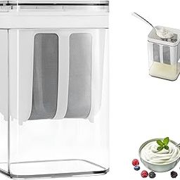 KLVS Curd Maker | 1100ml Greek Yogurt Strainer & Dahi Maker with Fine Mesh & Lid | Homemade Curd Maker Box & Whey Separator | Greek Yogurt Maker for Home Use-9