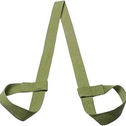 ATORSE Cotton Yoga Mat Strap Pilates Mat Carrier Fitness Stretchy Loop Green-image-61