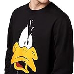 Looney Tunes: Daffy Duck Mens and Womens Graphic Printed Cotton Sweatshirt Black-image-28