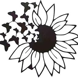 UJEAVETTE Wall Hanging Decoration Black Background Indoor Outdoor Metal Wall Art Decor-image-28