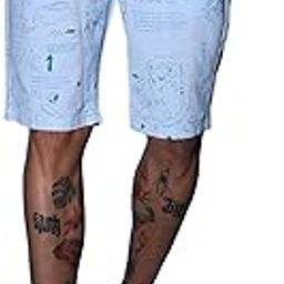 Men Slim Fit Heritage Print Mid-Rise Shorts-picture-20
