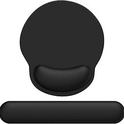 Mouse Pad Wrist Support, Ergonomic Memory Foam Keyboard Wrist Pad & Gel Wrist Rest Set for Computer Keyboard for Easy Typing & Pain Relief for Office & Home(Black Set)-26