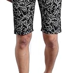 Men Slim Fit Heritage Print Mid-Rise Shorts-image-69