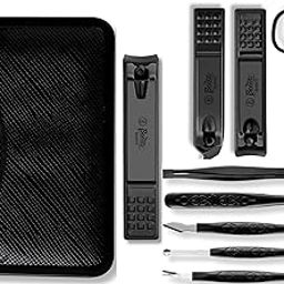 Beauté Secrets Luxury Manicure Set, Nail Clippers Set, Gifts for Men/Women, Professional Pedicure Kit Nail Scissors Grooming Kit Personal Care Tool Kit, Nail Tools with Black Leather Travel Case (9 in 1)-15