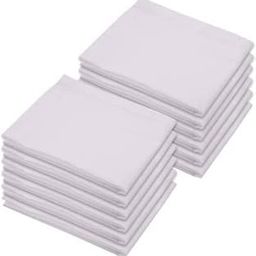 Super Marche Men's Formal Cotton Plain White Handkerchief Handkerchief - White (Pack of 12)-image-30