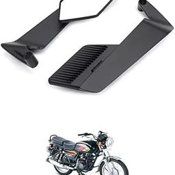 LOVMOTO Universal For Motorcycle Black Rear View Mirror Modified Wing Electric Vehicle Comb Style Convex Anti-glare Aluminum Universal Wings Mirrors Comfortable With M-ax-30