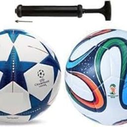 WIKIGO Bluestar & Multi Colour with AIR Pump Football - Size: 5 (Pack of 3, Multicolor)-image-52