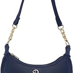 Charlot Baguette, Navy-Medium | Sleek Handbag for Women with Animal Print | Secure Top Zip | Perfect for Casual & Daily Use-image-18