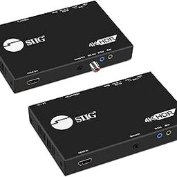 SIIG HDBaseT HDMI Extender 4K 60Hz HDR HDMI 2.0 with USB 2.0 KVM RS 232 & Dual IR Over CAT5e/CAT6/CAT7 330ft (1080p) or 230ft (4K 60HZ) YUV 4:4:4 - HDCP 2.2 Compliant - EDID, PoC (CE-H23411-S1)-10