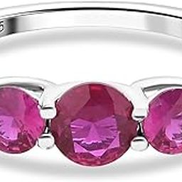 925 Silver Red Ruby & American Diamond Dailywear Ring for Women and Girls | With Certificate of Authenticity and 925 Stamp | Life-time Warranty*-14