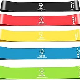 UDKI Resistance Loop Bands Booty Belt | Pack of 5 Progressive Resistance | Versatile for HIPS, Arms & Legs Workouts | Tear-Resistant & Anti-Slip | Multicolor Elastic Therabands for Fitness & Toning-2