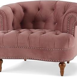 Jennifer Taylor Home La Rosa Victorian Tufted Upholstered Accent Chair, Ash Rose Pink Velvet-image-24