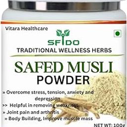 Sfido Safed Musli | Organic Safed Musli Powder | Herbal Supplement | Energy Booster | Pack 1-image-93