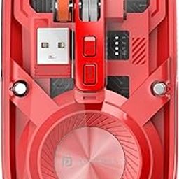 Portronics Toad 8 Transparent Wireless Bluetooth Mouse with Dual Wireless (BT + 2.4 GHz), Rechargeable Battery, Noise-Free Clicking, Show/Hide Desktop, Multi-Device Pair, Adjust Sensitivity (Red)-image-95