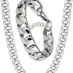 Stylish Shehwag Silver Chain With Silver Iconic Bracelate A Combo Of Chain And Bracelate Combo Set-image-35