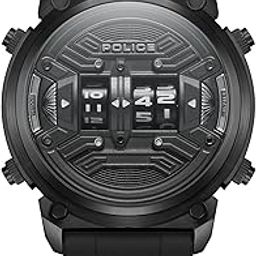 Quartz Multifunction Black DIAL Silicone Strap Watch for Men-PLPEWJP2228502W-18