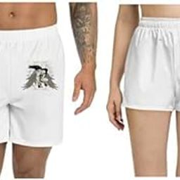 Men and Women Printed Regular fit Casual Polyester Couple White Shorts (ZPOD-0000229-set-XL_ms)-image-87