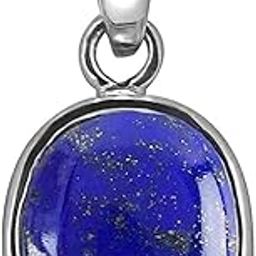 12.00 Ratti Lapis Lazuli Silver Plated Pendant/Locket Certified Natural Loose Lajwart for Men & Women-image-29