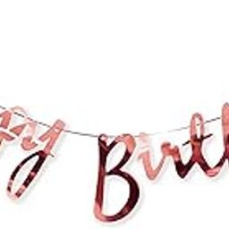 Shimmers Happy Birthday Banner –Rose Gold Cursive Letters for Birthday Decorations | Reusable Hanging Banner for Wall, Door, Party Decor | Elegant Birthday Party Supplies for Adults & Kids-image-11