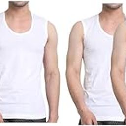Men's Cotton Broad Shoulder White Sleeveless Vest-image-43